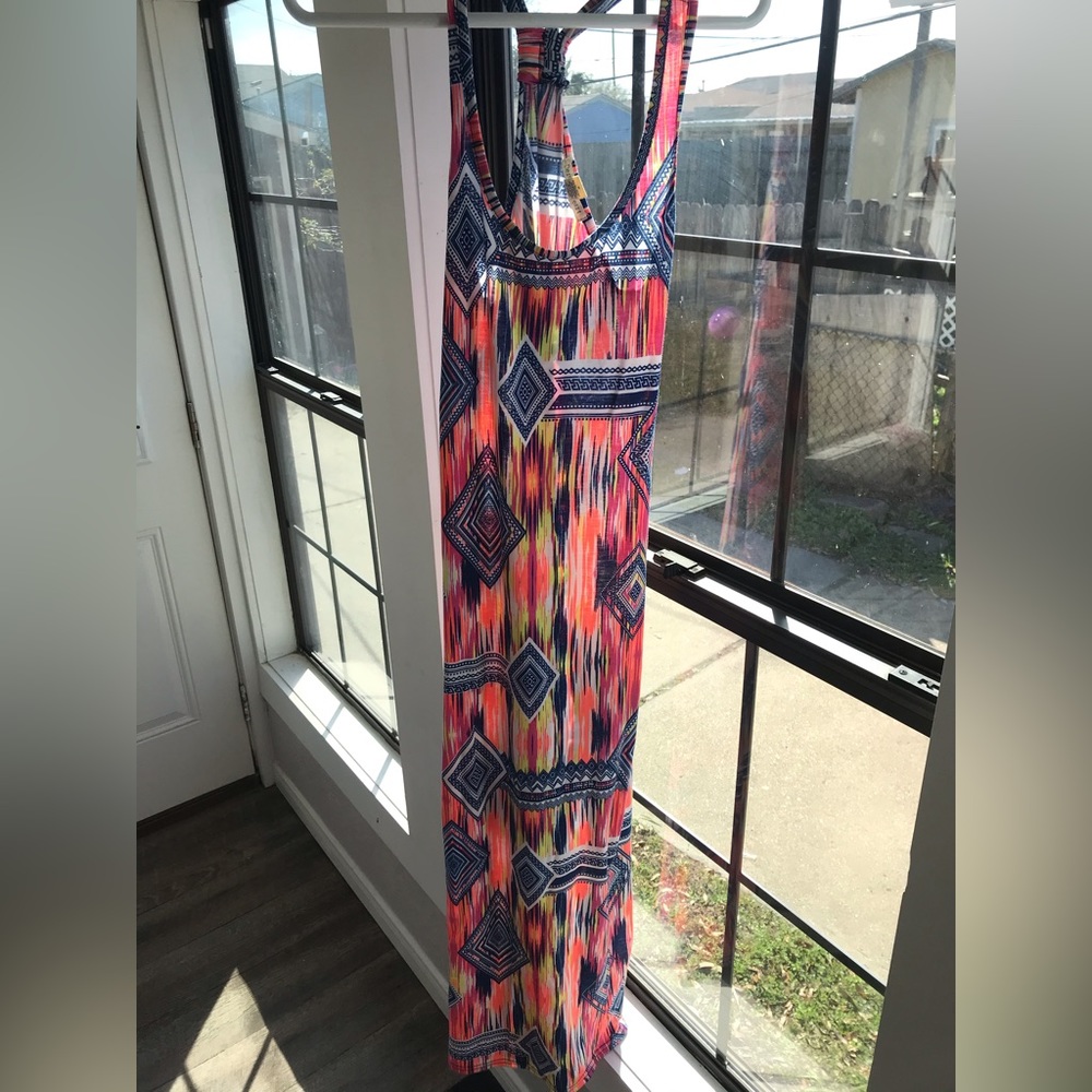 Derek Heart Pink Multicolor Maxi Spring Sundress size M